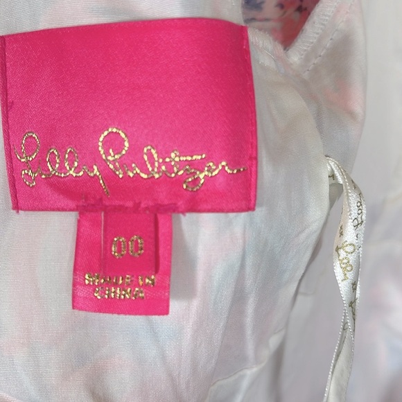 Lilly Pulitzer Prosecco Pink Keisha Stretch Colorful Floral Dress 00 - Picture 4 of 8